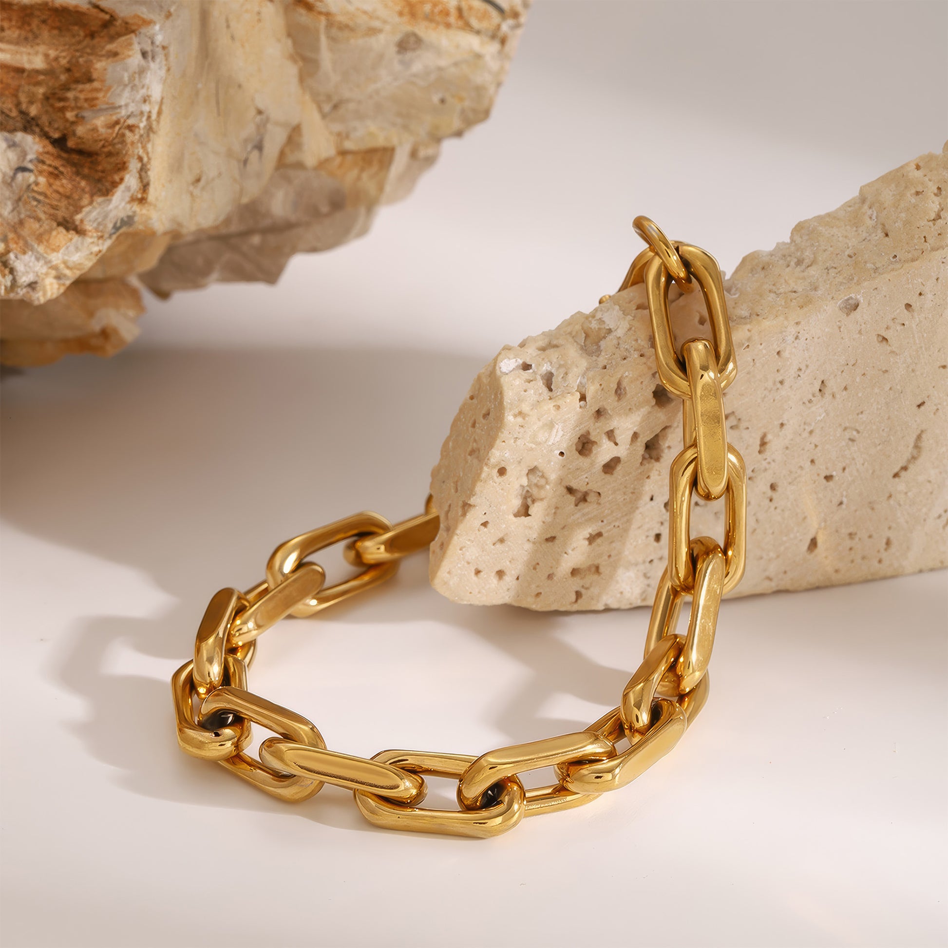 TITAN Cuban Link Bracelet - Gold - Detail View - Ohh Glam