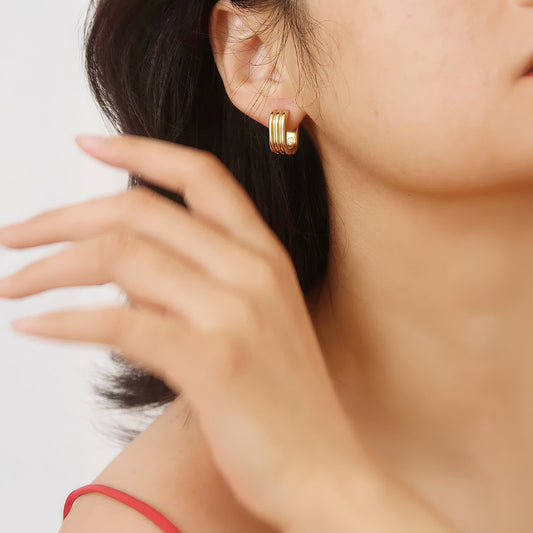 TRIO Huggie Hoops - Ohh Glam