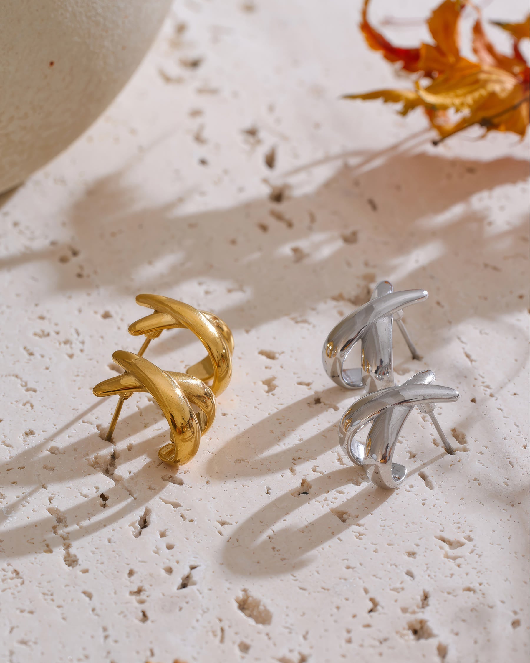 TWIRLIE Earrings - Gold - Additional View - Ohh Glam