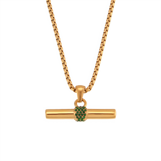 VERDANT Bar Crystal Necklace - Ohh Glam