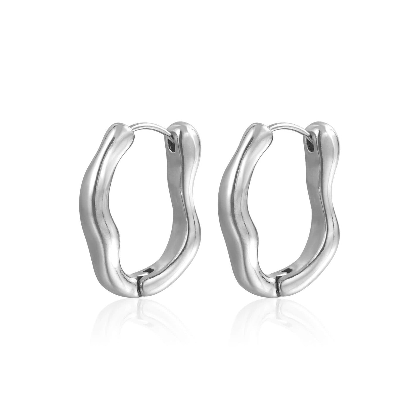 WAVE Huggie Hoops - Gold - Additional View - Ohh Glam
