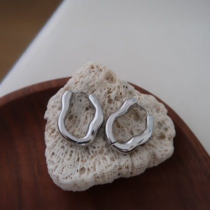 WAVE Huggie Hoops - Gold - Additional View - Ohh Glam