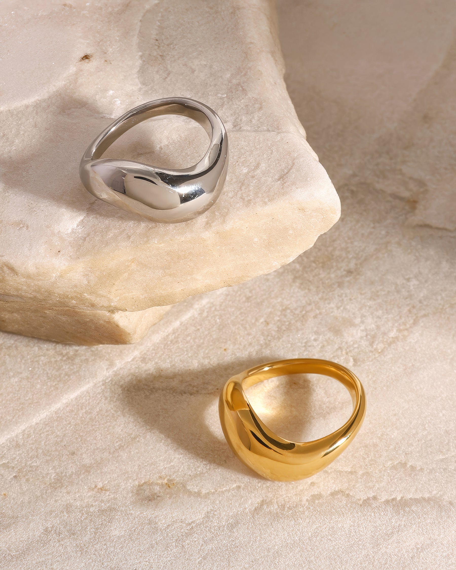 WAVE Sculptural Ring - Gold - Additional View - Ohh Glam
