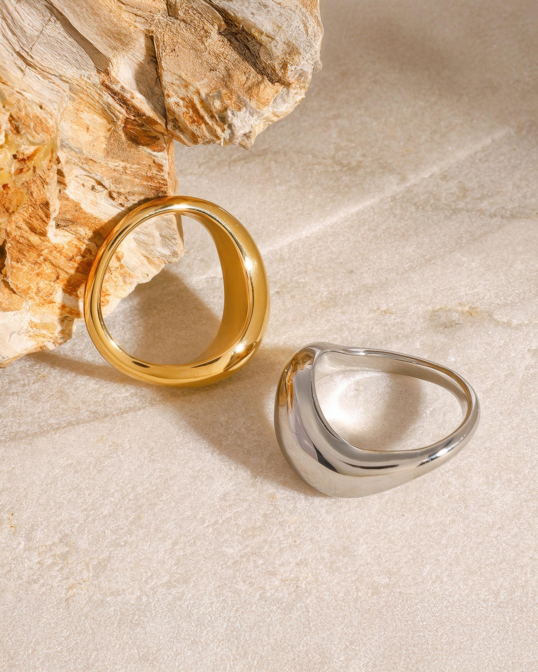 WAVE Sculptural Ring - Gold - Additional View - Ohh Glam