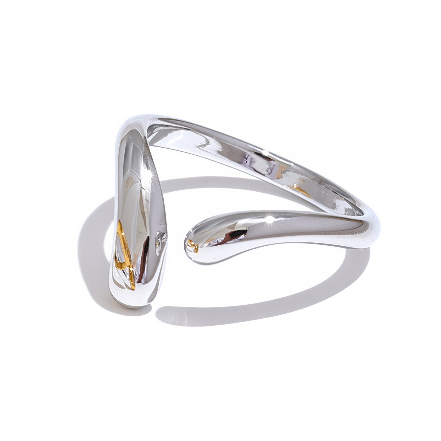 Wave Open Ring - Gold - Additional View - Ohh Glam