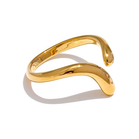 Wave Open Ring - Ohh Glam