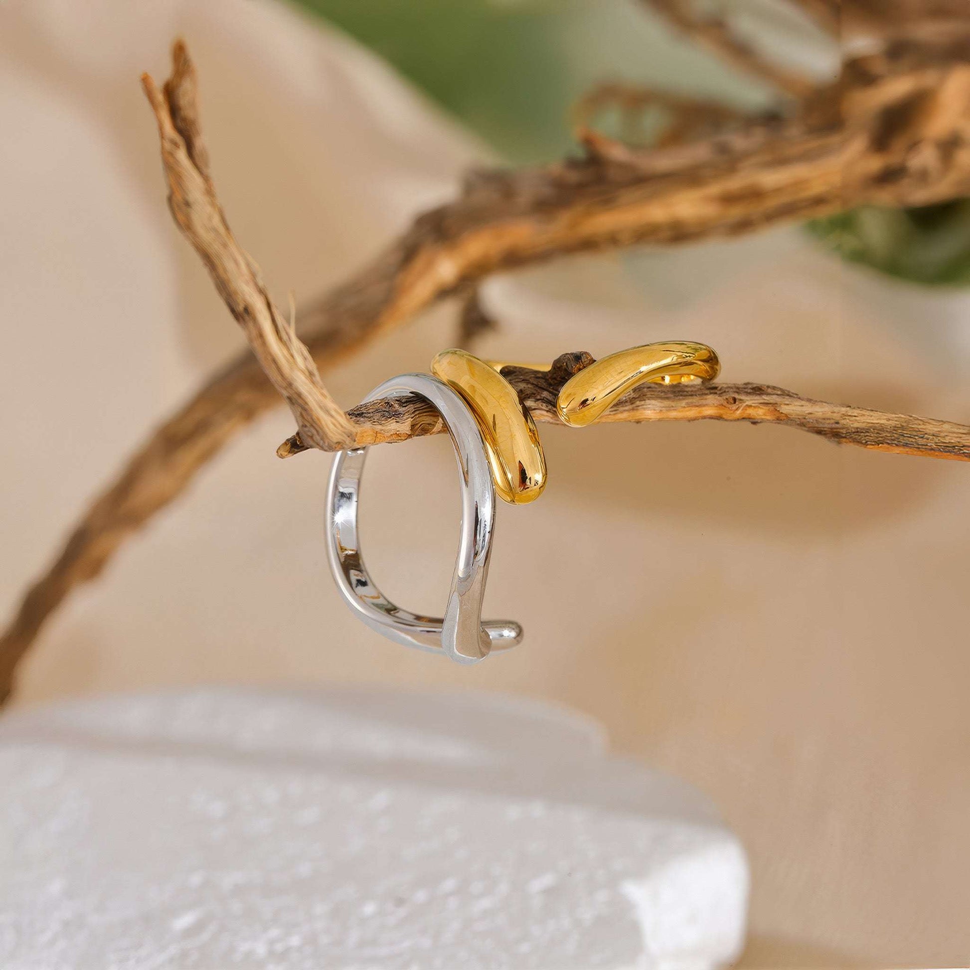 Wave Open Ring - Gold - Additional View - Ohh Glam