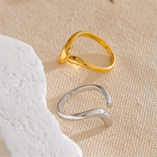 Wave Open Ring - Ohh Glam