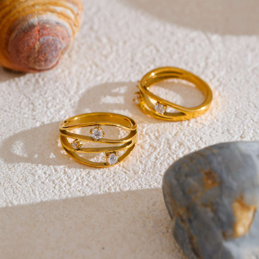 Woven Crystal Ring - Ohh Glam