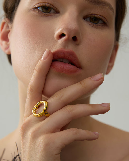 ZENITH Geometric Statement Ring - Ohh Glam