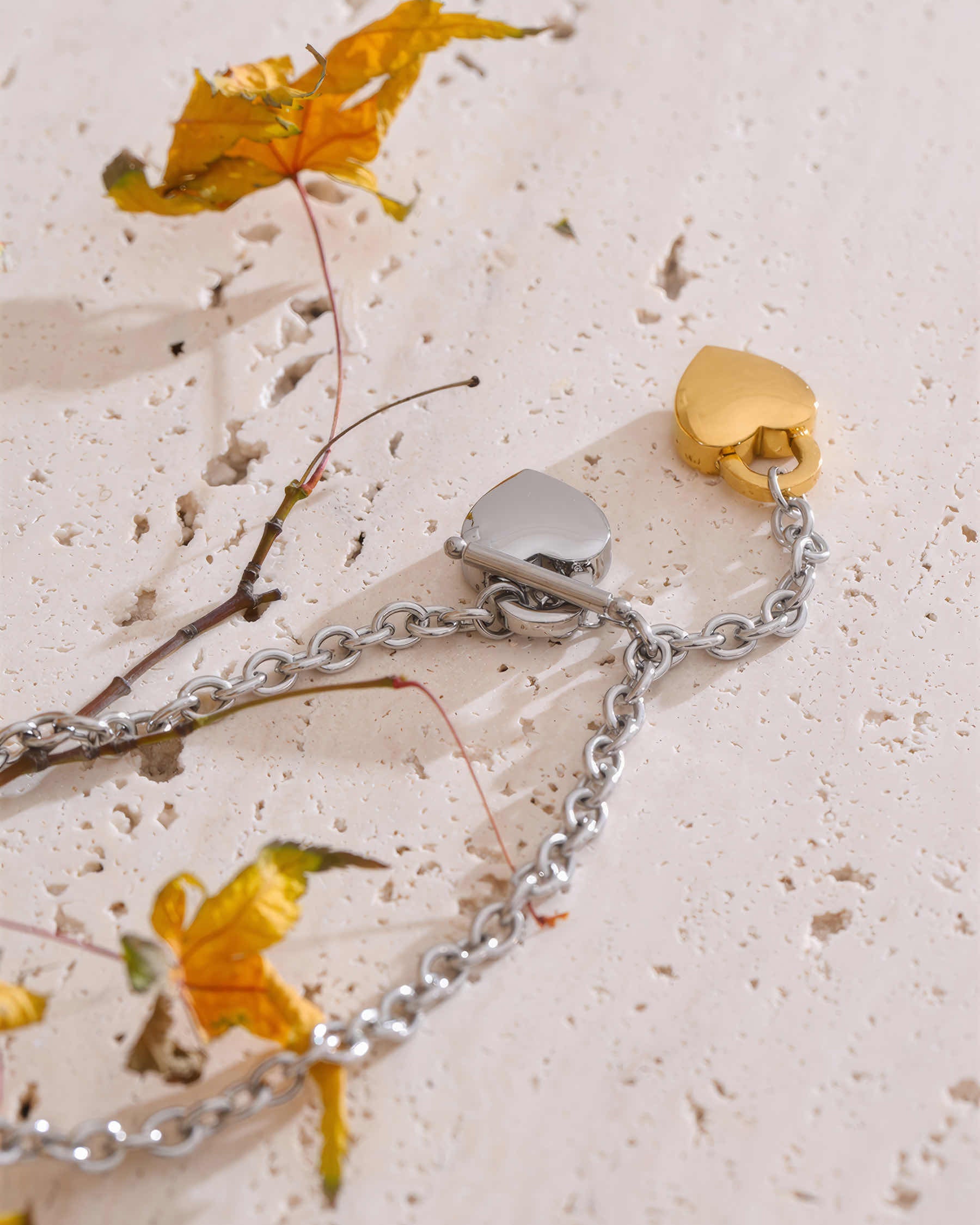 Zeni Heart Necklace - 316L Stainless Steel - Back View - Ohh Glam