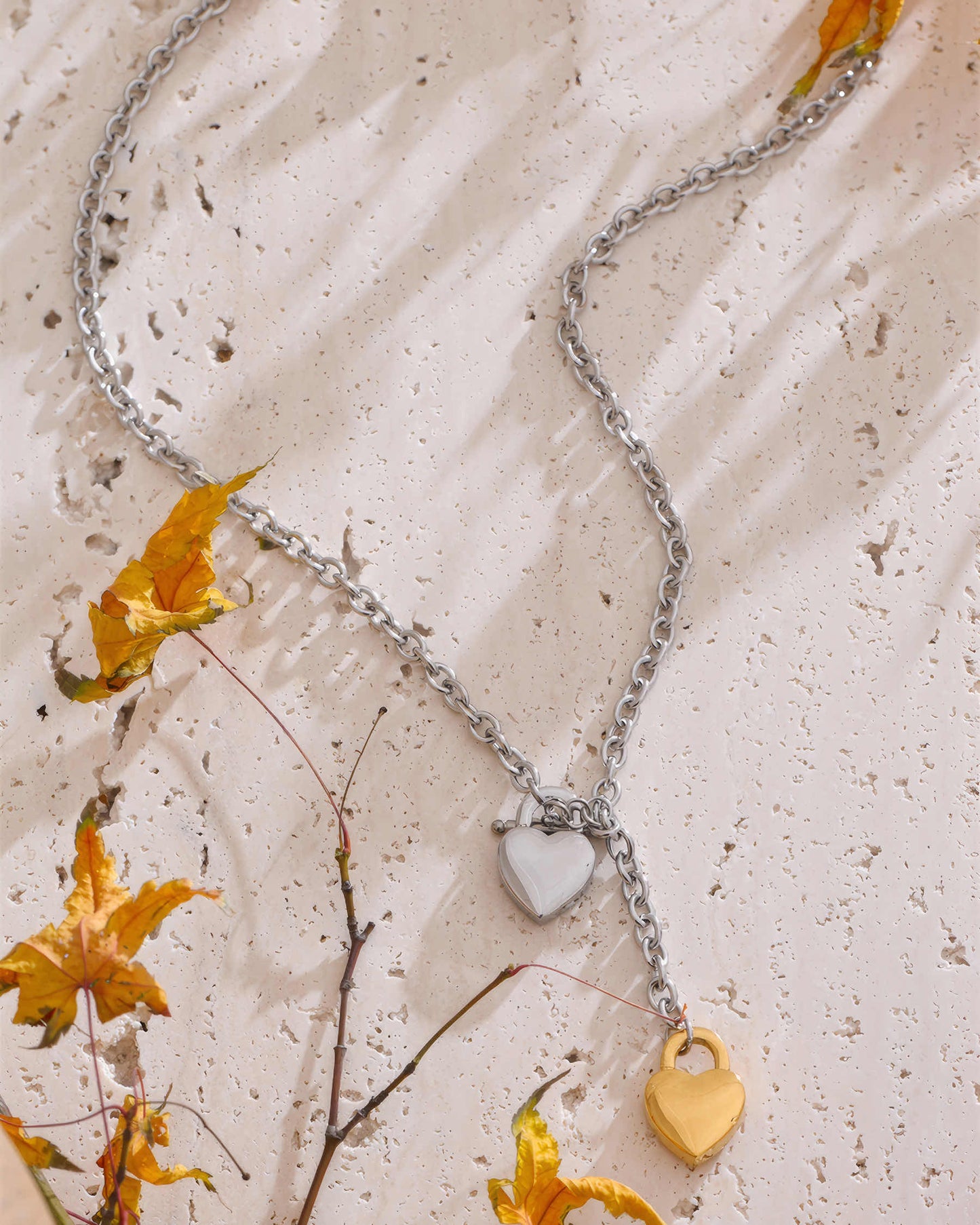 Zeni Heart Necklace - 316L Stainless Steel - Additional View - Ohh Glam