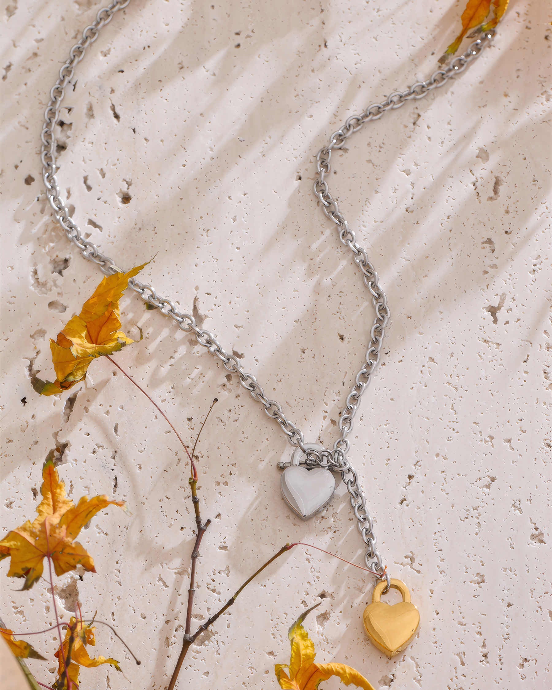 Zeni Heart Necklace - 316L Stainless Steel - Additional View - Ohh Glam