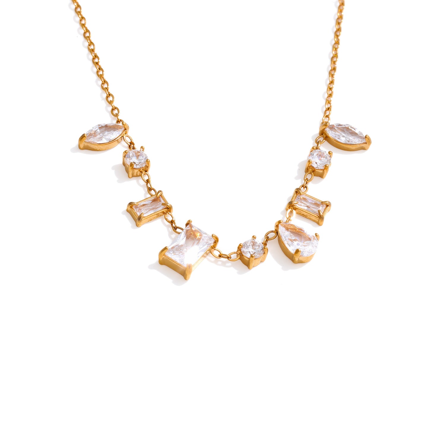 Zenya Prism Necklace - 18K - Additional View - Ohh Glam