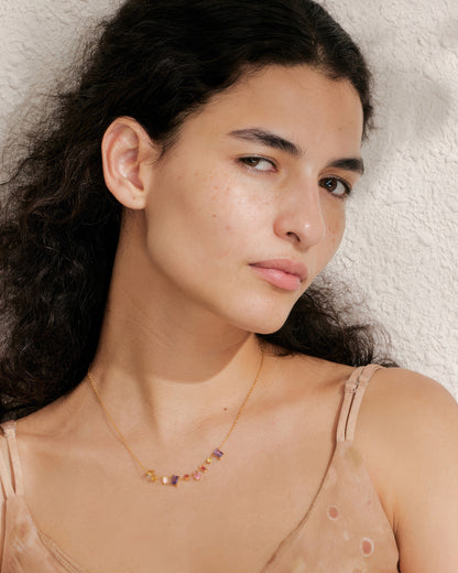 Zenya Prism Necklace - 18K - Detail View - Ohh Glam