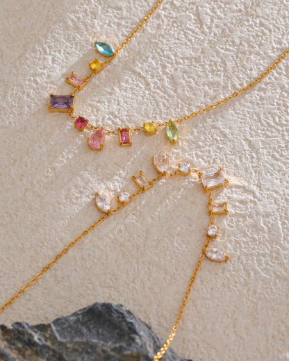 Zenya Prism Necklace - 18K - Back View - Ohh Glam