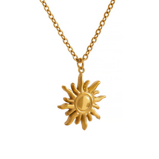 Golden Sun Pendant Necklace - Ohh Glam