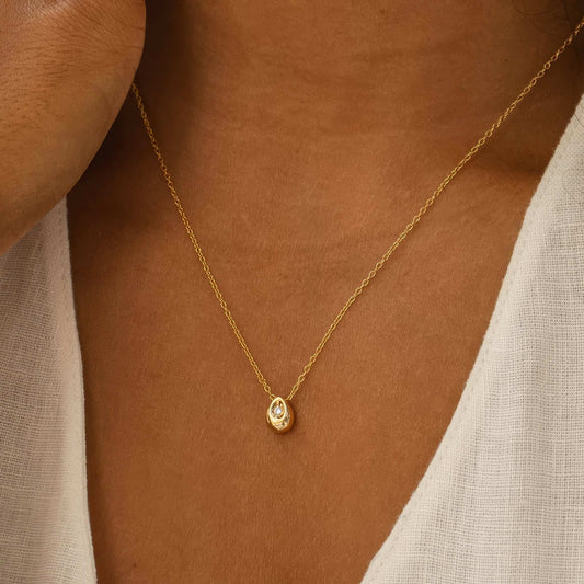 Petite Teardrop Necklace - Ohh Glam