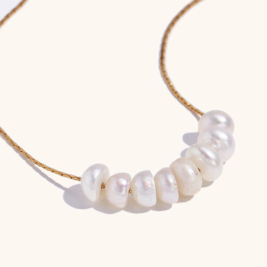Pearl Row Necklace - Ohh Glam