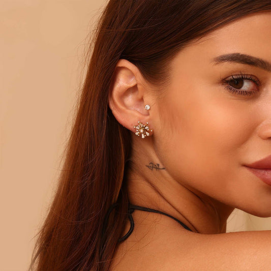 Pearl Starburst Stud Earrings - Ohh Glam