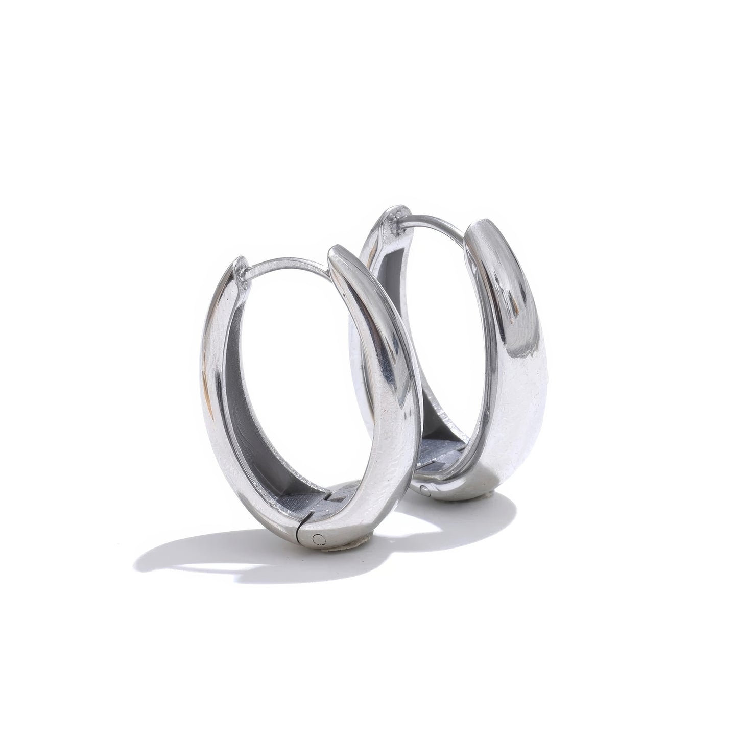 U-Shape Hoop Earrings - Gold - Additional View - Ohh Glam